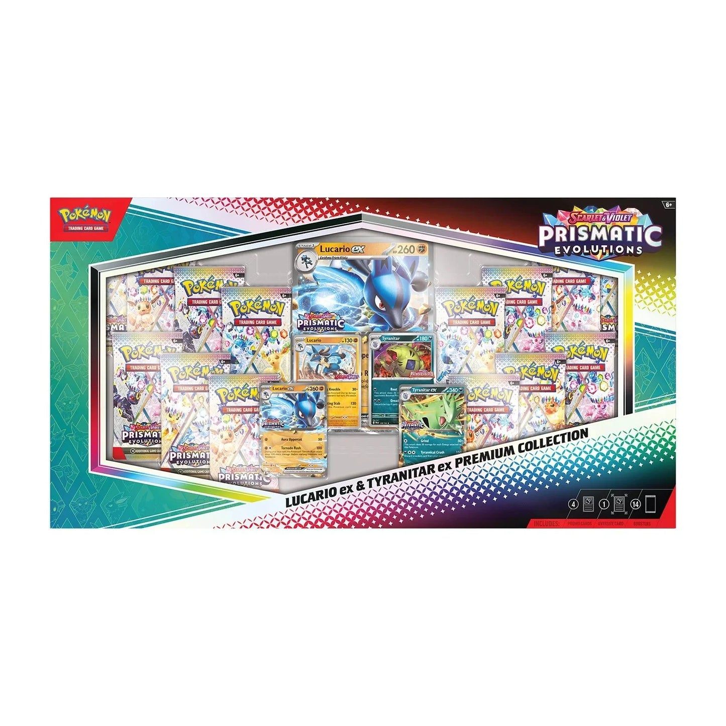 ✨NIEUW BINNEN✨ Pokémon Prismatic Evolutions: Lucario ex & Tyranitar ex Premium Collection